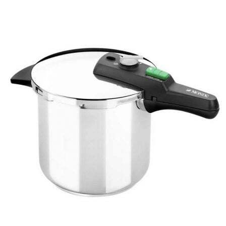 Pinti Monix QUICK snelkookpan, 7 liter, zwart, roestvrij staal