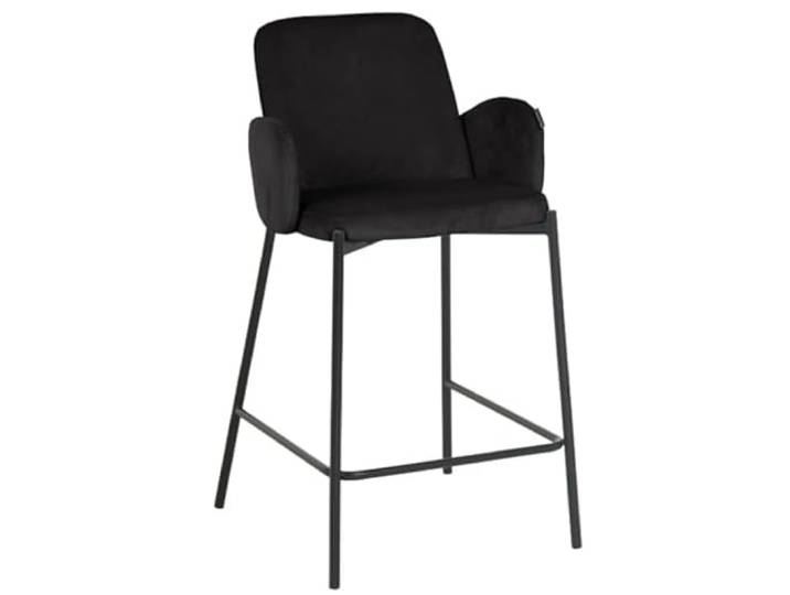 exitodesign Barhocker Gusto 52x54x94 cm - Gepolsterter Barstuhl Esszimmerstühle Stuhl Küche Küchenstühle - Bequem Praktisch Haltbares Material Zimmer Deko Wohnzimmer (Schwarz)