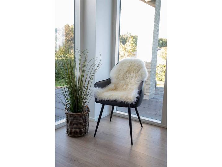 Tapis en peau Lambskin Blanc/Crème 50 x 85cm Peau de mouton