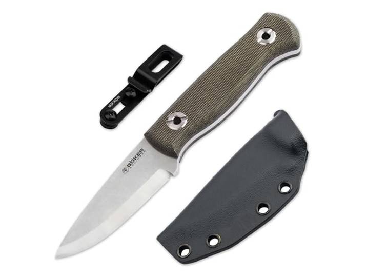 BÖKER Solingen® Vigtig vs. Wild - feststehendes Messer mit MagnaCut Klinge - robustes Full Tang Bushcraft-Messer mit Kydexscheide & Clip - Survival- & Outdoor-Messer mit Micarta Griff & Geschenk-Box