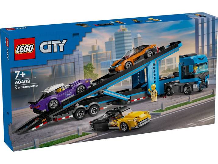 LEGO® LEGO® City 60408 Autotransporter mit Sportwagen Konstruktionsspielsteine, (998 St)