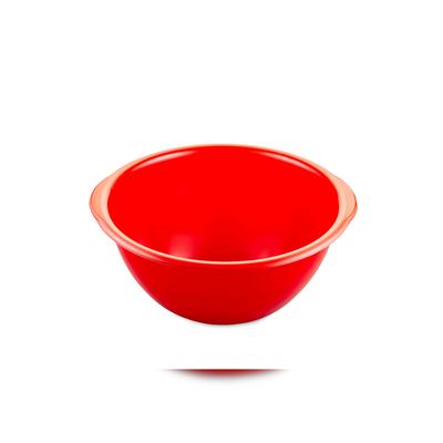 thermohauser Kunststoff-Schüssel 4,5 L - Vielseitige PP Schüssel mit Griff, rot, kurzfristig mikrowellengeeignet
