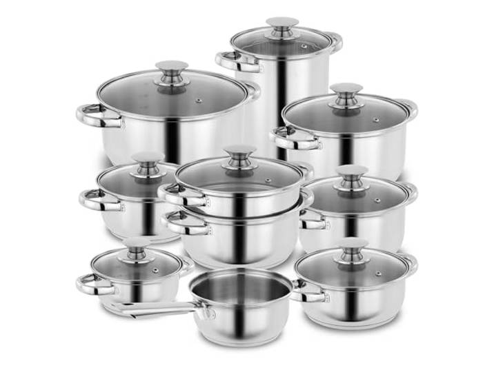 KOPF Topfset Induktion Janina, 19-teilig, Silber, Edelstahl