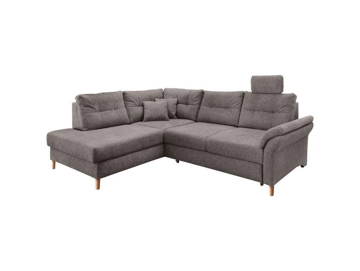Ecksofa, Graubraun, 264x206 cm, Textil, 4-Sitzer & Liegefunktion, Livetastic