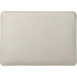Accezz Leather Laptop Hülle fur das Apple MacBook 16 Zoll - Laptop Sleeve - Beige