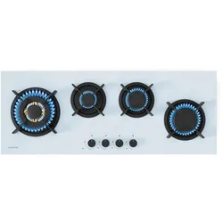 Goldflame 4 Slim Gaskochfeld   4 Brenner   für Flüssig- oder Erdgas   elektr. Zündung Weiß 4