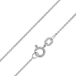 trendor 21238 Damen-Halskette 925 Silber Rhodiniert Feine Anker Collierkette, 50 cm