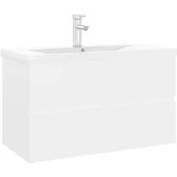 vidaXL, Waschbeckenunterschrank, Mardenhagen (Mit Wasserhahn & Abfluss)