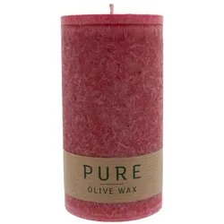 PURE Olive Wax Kerze - Karminrot 130x70