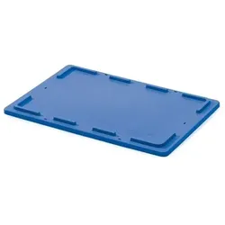 Hardwex Auflagedeckel für Stapelbehälter, 600x400 mm, blau