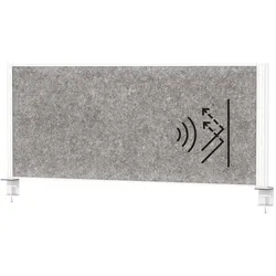 Tisch-Trennwand MAULconnecto 120x50 cm Akustik dunkel