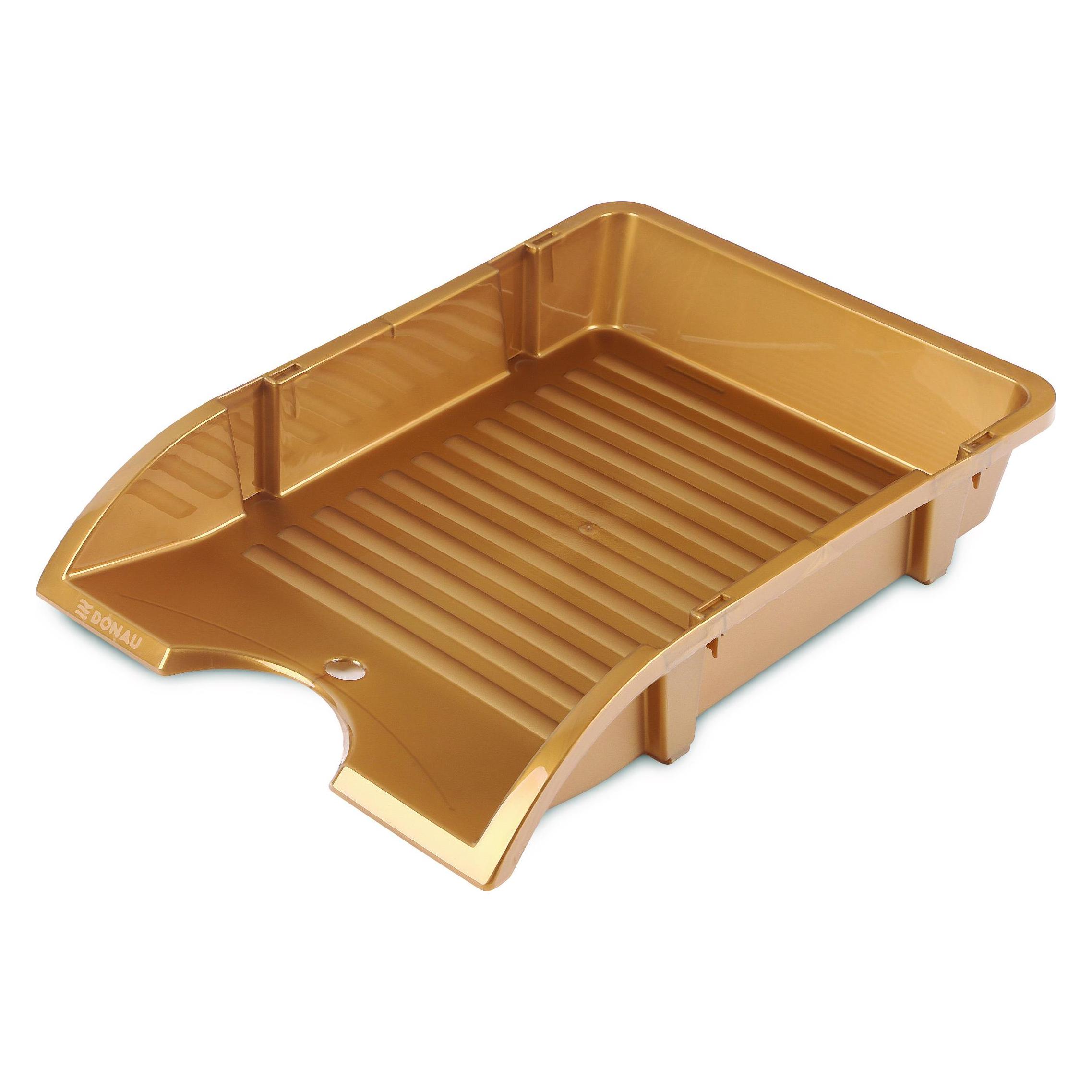 Donau Schreibtisch-briefablage, bruchsicher, pp, a4, gold (A4) (47274146)