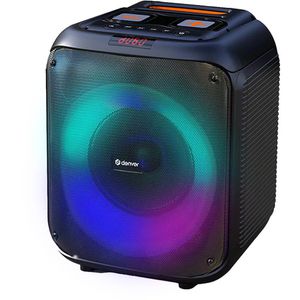 Denver Bluetooth-Lautsprecher BPS-250, schwarz, Party-Lautsprecher, mit RGB-Beleuchtung, 4h Akkulaufzeit, 40 W