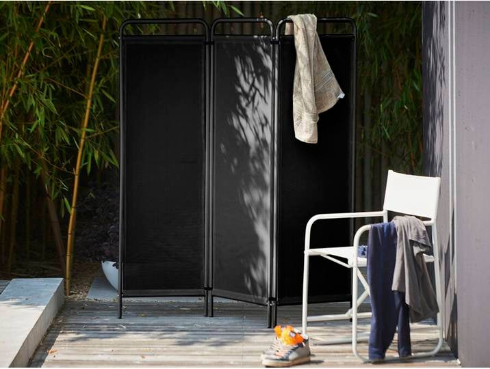 Trennwand Fiam Fiam schwarz, Designer Francesco Favagrossa, 154x163 cm