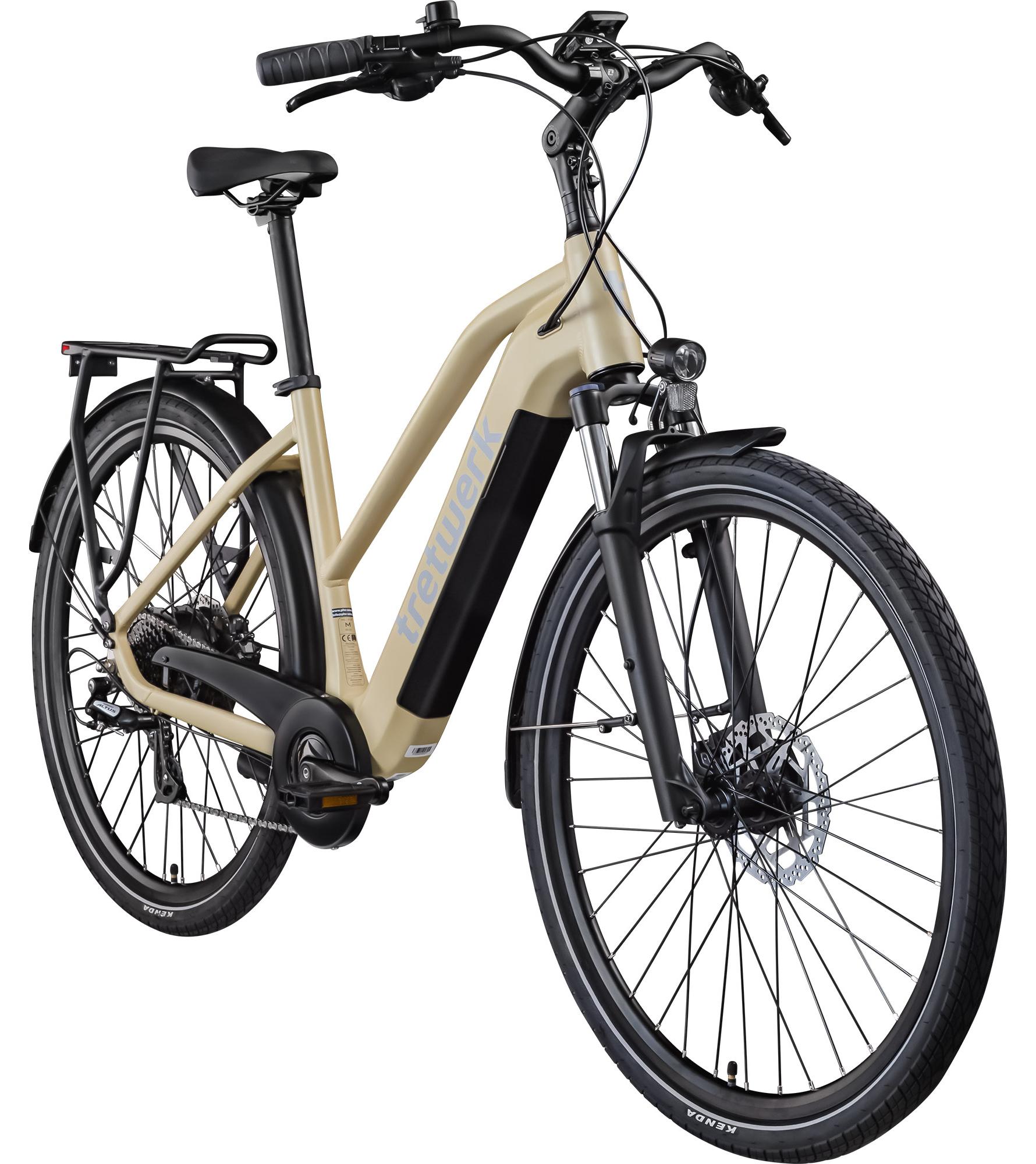 Tretwerk Onyx E Bike 28 Zoll Damen Trekking Elektro Fahrrad elfenbein