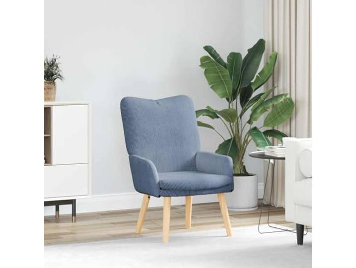 WHOPBXGAD Polyester Modern mit Armlehnen Sessel Blau 63 x 67 x 94 cm Sessel Blau 63 x 67 x 94 cm Stoff Modern mit Plüschigen Armlehnen und Massivholz Kautschukbeinen für Wohnzimmer Homeoffice