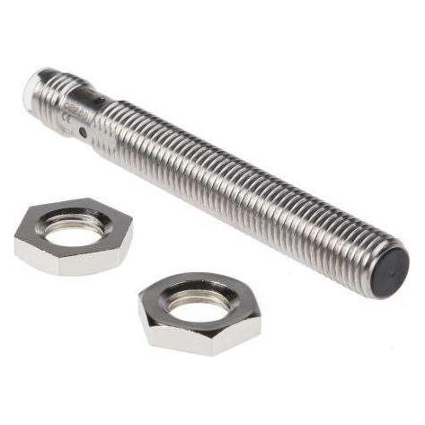 Omron Inductive Barrel-Style Proximity Sensor, M8 x 1, 2 mm Detection, PNP Output, 12 24 V dc, IP67 (Sensor) (E2A-S08LS02-M5-B1)