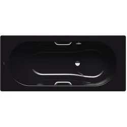 Kaldewei VAIO SET STAR Badewanne, schwarz, 1800x800 mm, seitlicher Überlauf, Antislip-Oberfläche