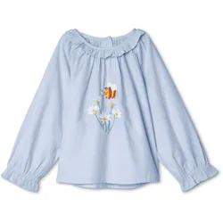 Tchibo - Kinder-Chambray-Bluse - Baby - Gr. 74/80 - hellblau