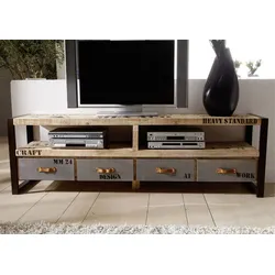 TV-Board Mango 196x40x60 natur bedruckt FACTORY #130