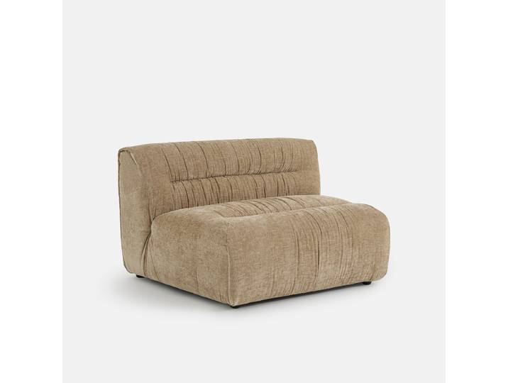 LA REDOUTE Élément chauffeuse pour canapé modulable, en chenille flammée, SWEETY 1 Place Beige Doré