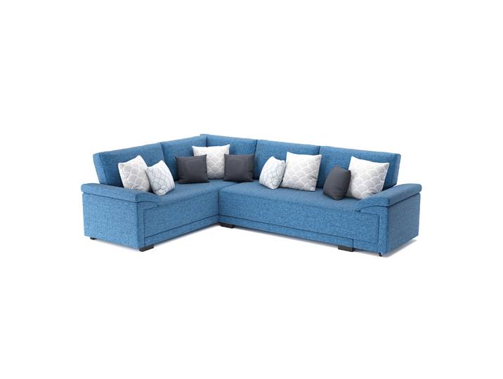Ecksofa mit Schlaffunktion LYNN links blau