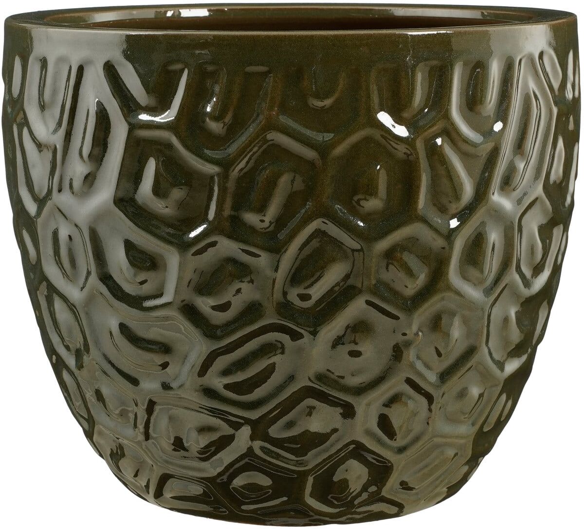 Mica Decorations Übertopf Peto Ton dunkelgrün Ø 37 x 32 cm