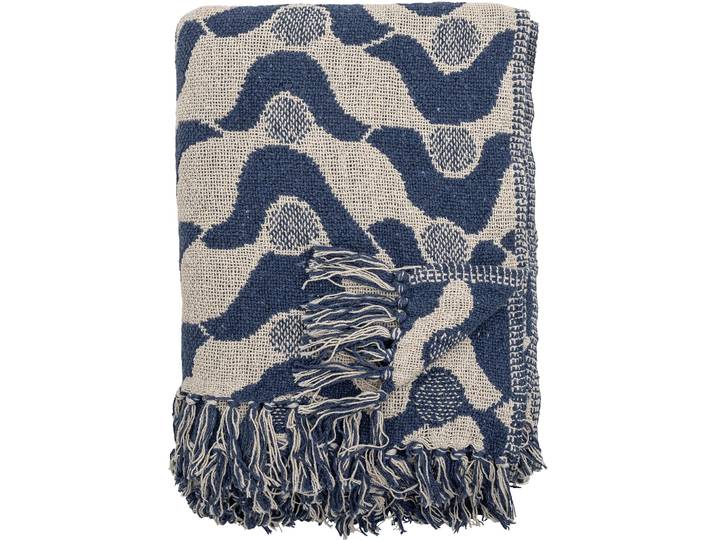 Bloomingville Santena plaid 130x160 cm Blauw