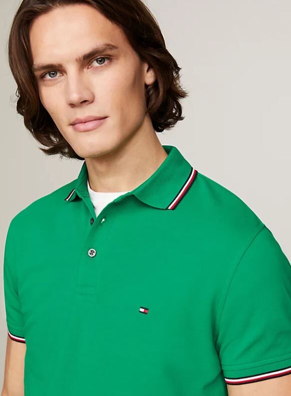 Polo Tommy Hilfiger 1985 Rwb Tipped Hombre Verde Xl