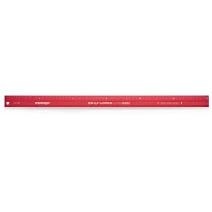 transotype Schneidelineal 17506006, rot, 60 cm, aus Aluminium, rutschsicher