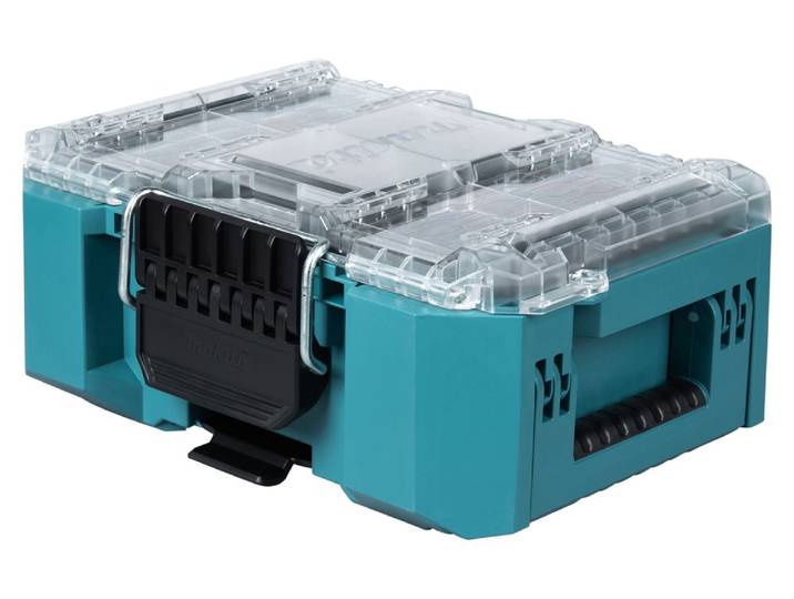 MAKITA Werkzeugbox MAKTRAK Organizer kompakt »P-91067« 5 Organizer-Behälter, 8,55L , grün (türkis), B:27,8cm H:16,2cm T:38,9cm, Aufbewahrungsboxen, Effizientes Be- und Entladen mit dem MAKTRAK Koffer Sortiment, Werkzeugbox