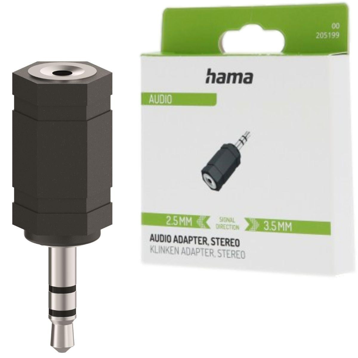 Hama Adapter 3,5 mm jack naar 2,5 mm jack stereo