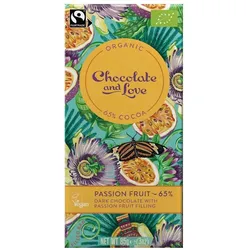 Dunkle Schokolade - Passionsfrucht 65% Kakao