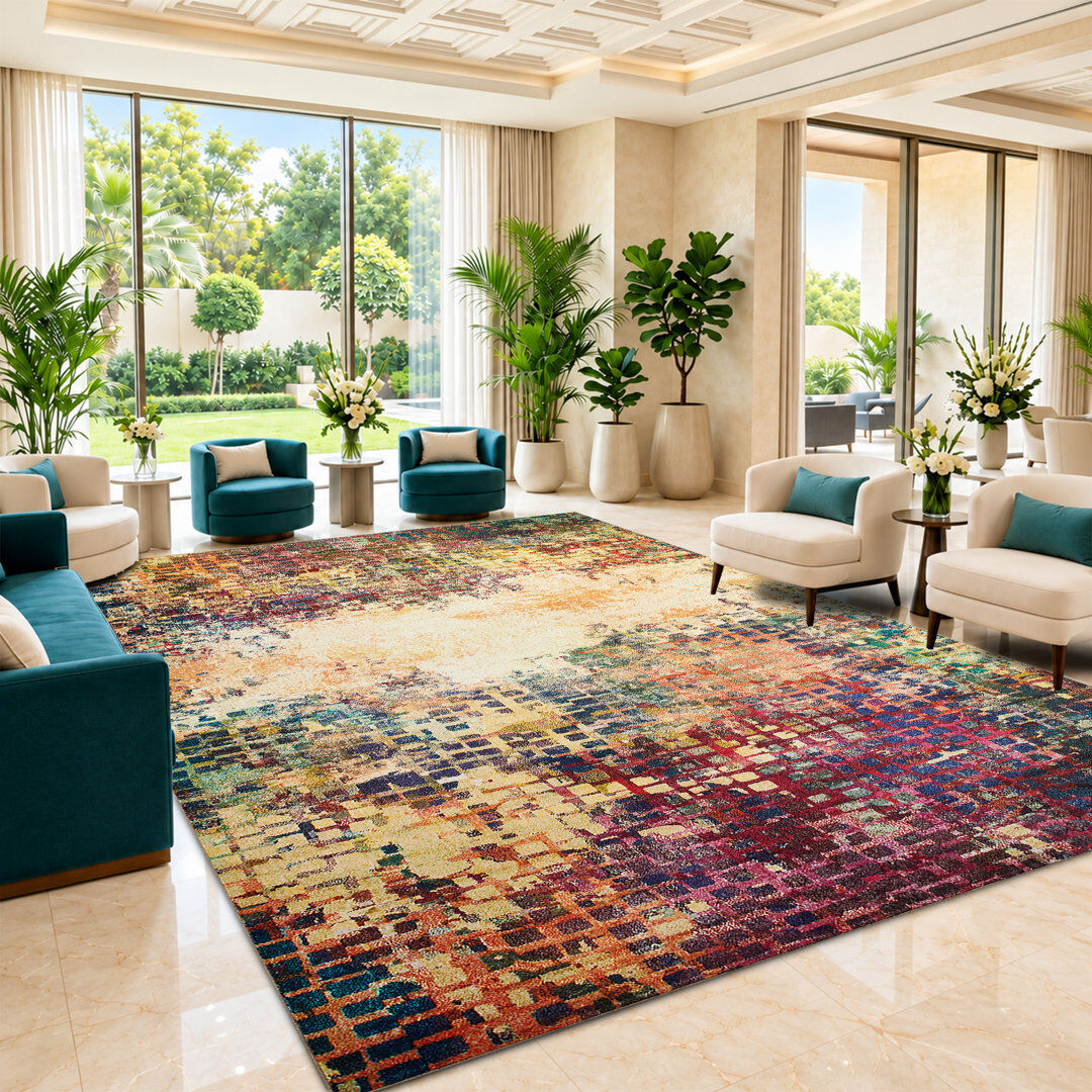 Langley Street Camilla Vintage Look Shaggy Washable Area Rug VIBRANT Rectangle 240 x 320cm