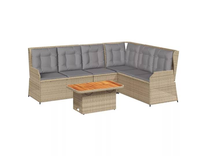 VidaXL - Garten-lounge-set poly-rattan, One Size, Beige