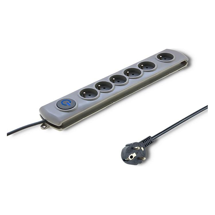 Qoltec 50165 Spannungsschutz 6 AC-Ausgänge (6x, CEE 7/3, CEE 7/4, 1.80 m) (50165)