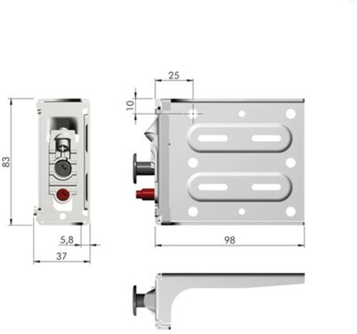 Italiana Ferramenta Libra H11 kastophangers set