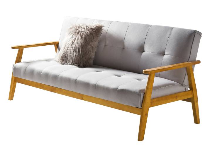 SalesFever Schlafsofa Webstoff Gestell aus Massivholz 190x85x81