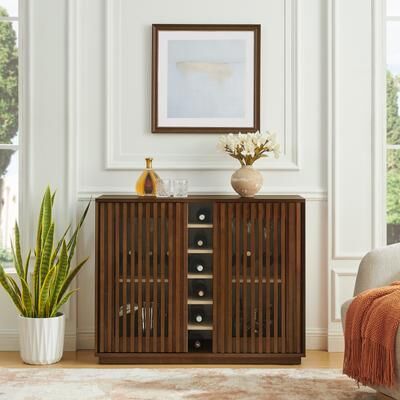 GREATPLANINC Mid Century Modern Bar Cabinet Storage Cabinet
