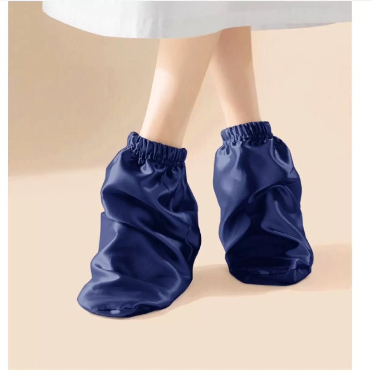 INF Seiden Schlaf Fußsocken - Warm, Atmungsaktiv & Bequem für erholsamen Schlaf Navy blau