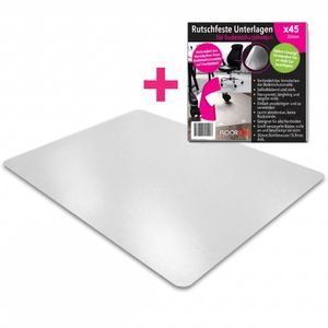 Floortex Bodenschutzmatte Unomat Anti-Slip, transparent, für Hartböden, Polycarbonat, rutschfest, 116x150cm