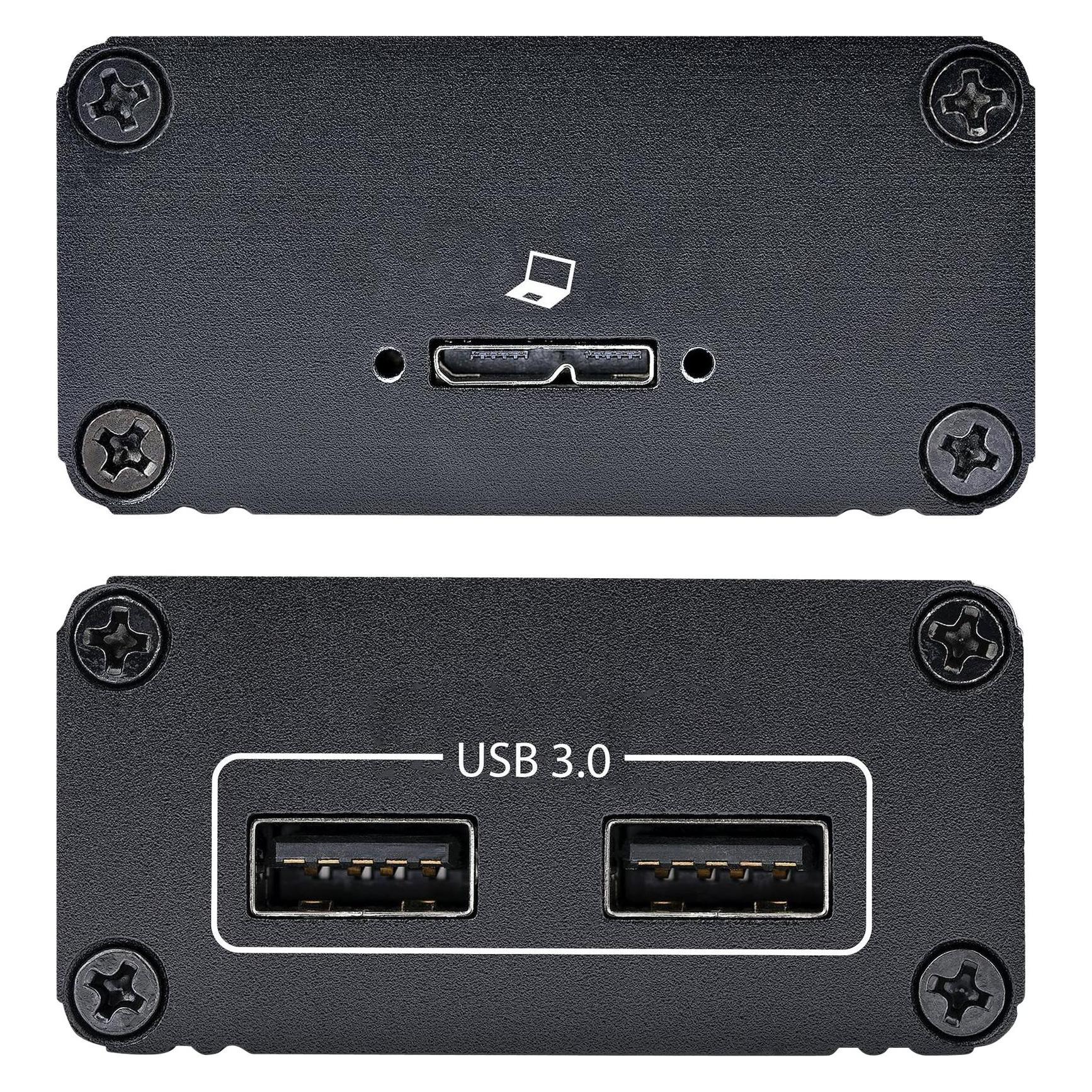 StarTech com 2-Port USB 3.0 Extender over OM3 Multimode Fiber - LC/LC - 2x 5Gbps USB-A Hub - 350m (1 (USB-A, 2 Ports) (F35023-USB-EXTENDER)