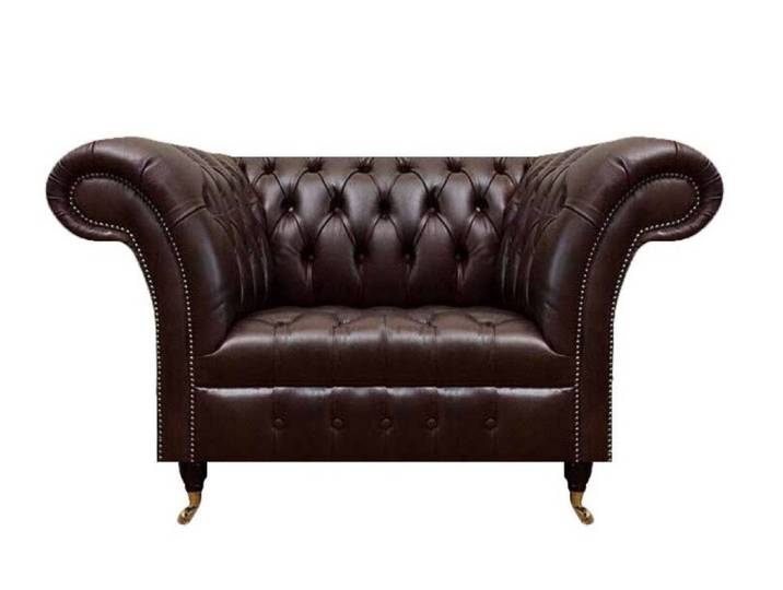 Xlmoebel Chesterfield-Sessel Chesterfield Sessel Wohnzimmer Kunstleder Einsitzer (Sessel), Made in Europa