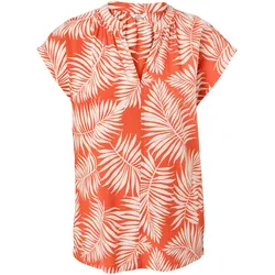 Tchibo - Bedruckte Kurzarmbluse - Damen - Gr. 40 - creme/print