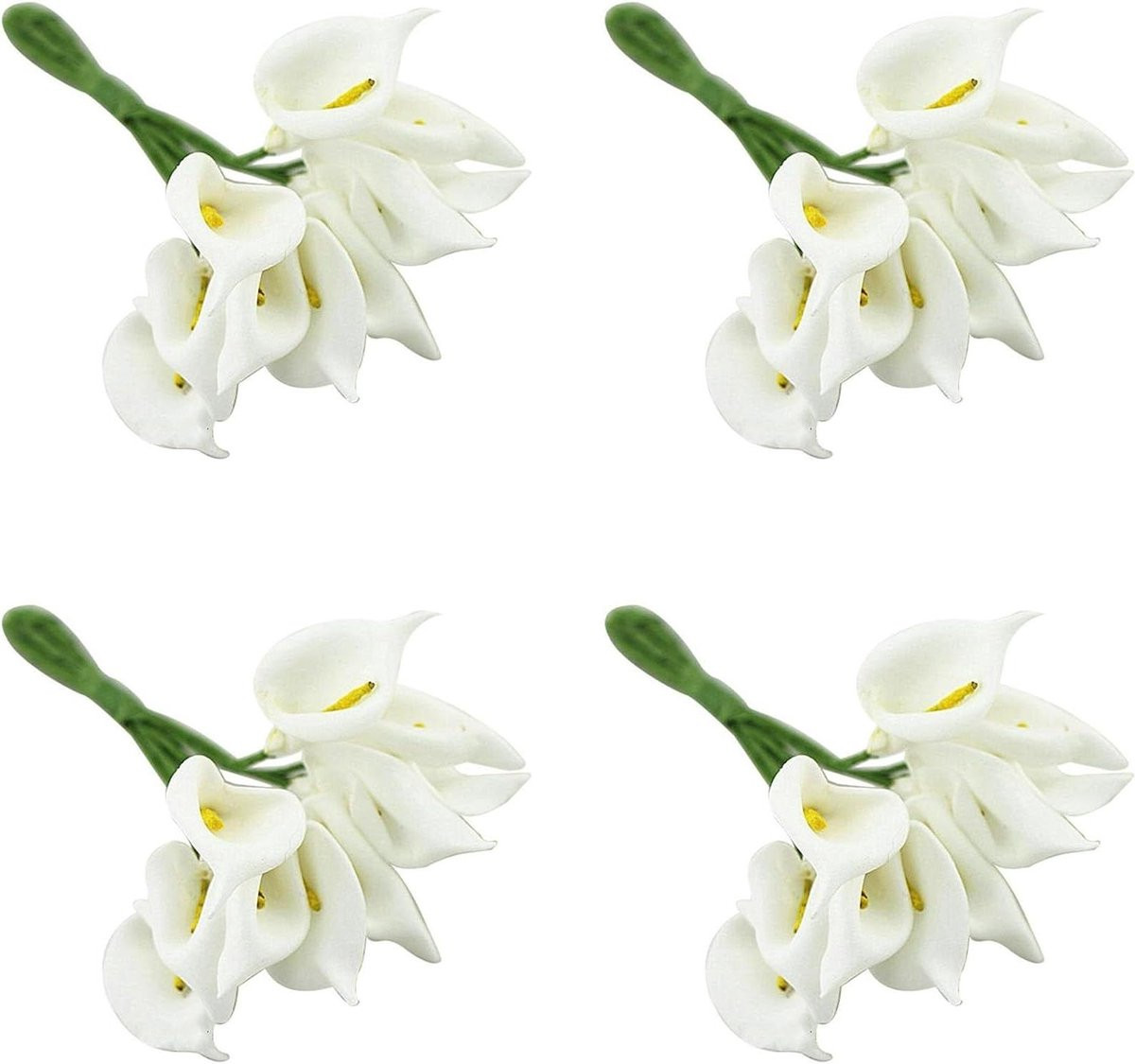 Mini Calla Bloemen Kunstboeket met 48 stuks in gemengde kleuren