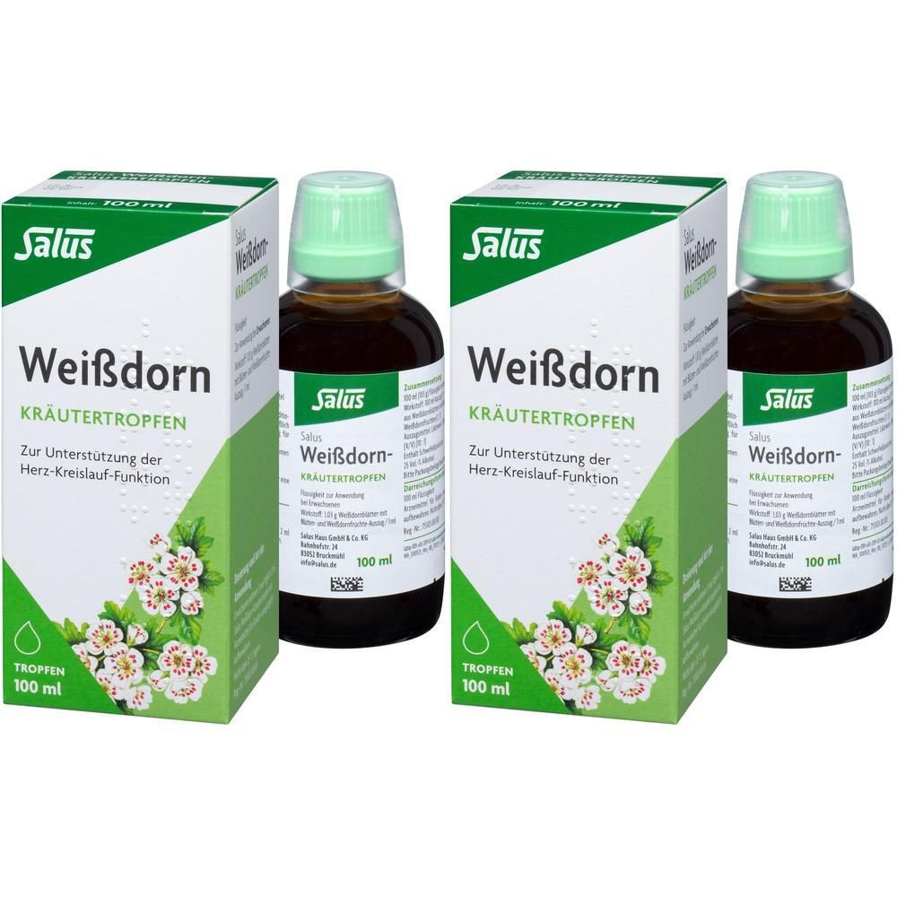 Weissdorn Kräutertropfen Salus 2x 2x100 ml Flüssigkeit