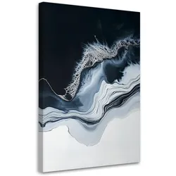 LEINWANDBILD Abstraktion Marmor Grau 80x120cm