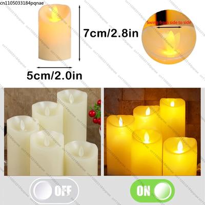 Uplift Picks 10240PCS Flameless Pillar Candles With Remote Control And Flickering LED 7cm 240 Pcs