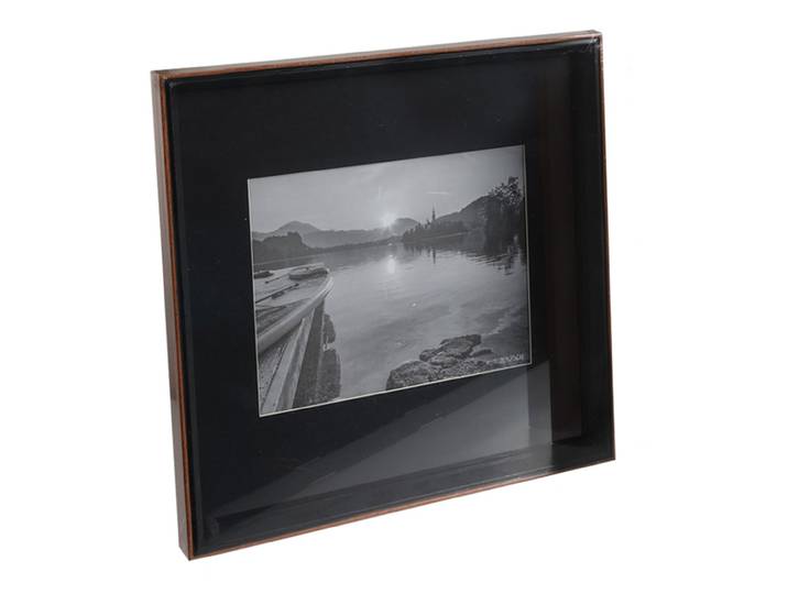 Bilderrahmen, schwarz-braun, 37 x 37 cm