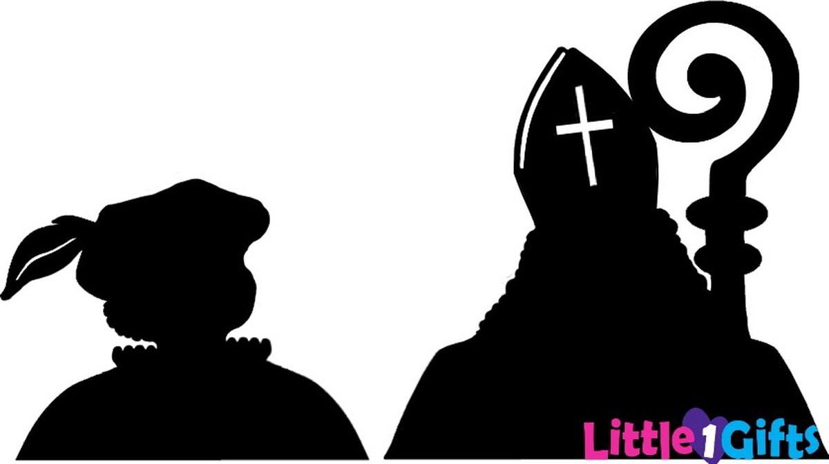 Little1Gifts Raamsticker Sinterklaas Sint en Piet middel